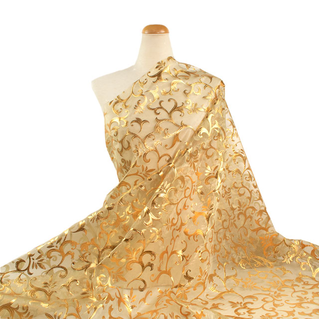 生地 エミーオーガン(160363) 2.ゴールド 10Bg10_