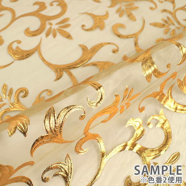 生地 エミーオーガン(160363) 2.ゴールド 10Bg10_