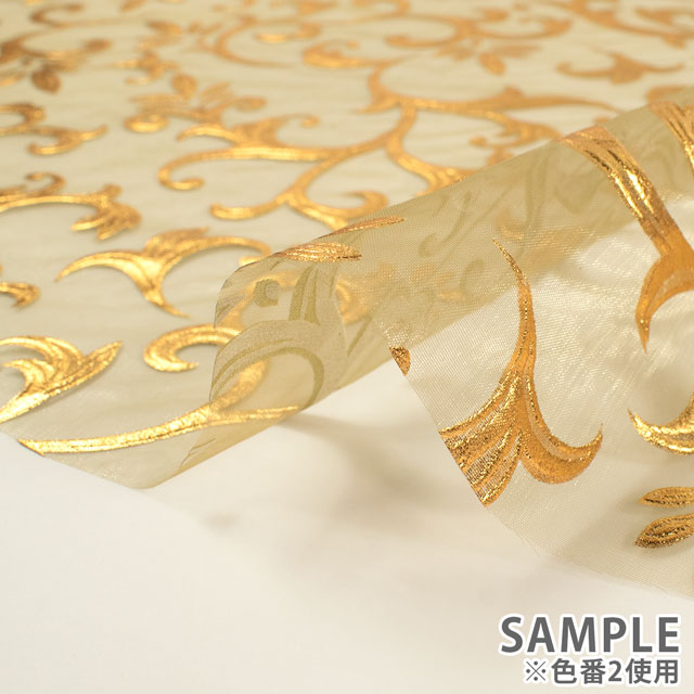 生地 エミーオーガン(160363) 2.ゴールド 10Bg10_