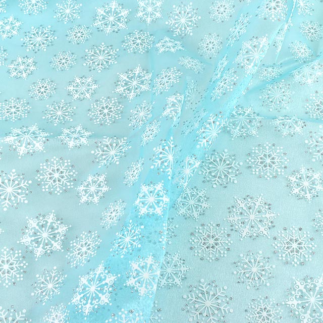 オーガンジー生地 スノーダンスオーガンジー(160392) 5.ライトブルー 10Bg10_