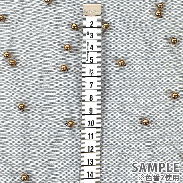 チュール生地 プチパールドット(160411) 4.エメラルドグリーン 10Ac04_