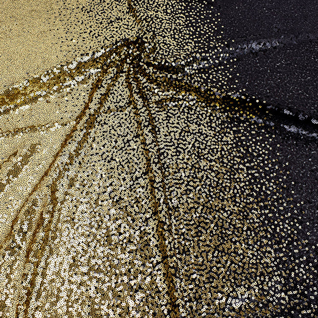 スパンコール生地 アリアナスパン(160412) 11.ゴールド×ブラック 10Ad06_