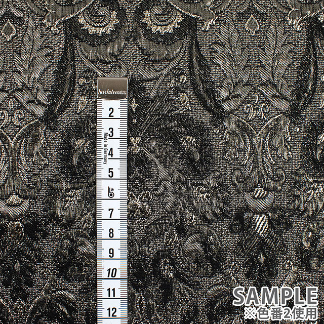 生地 プラチナジャガード第二章(165029) 2.黒/ゴールド 10Aa05_