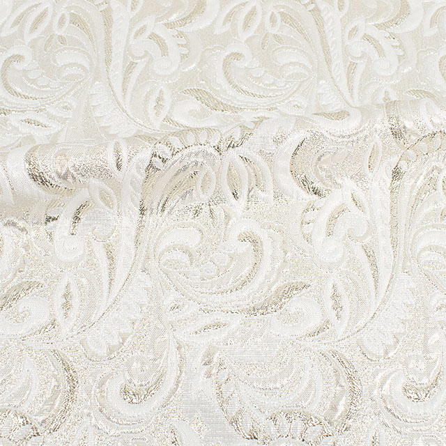 生地 プラチナジャガード第三章(165030) 1.白/ゴールド 10Aa05_