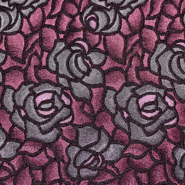 生地 フラワーアートジャガード(165031) 3.パープル×グレイッシュパープル 99Zz99_