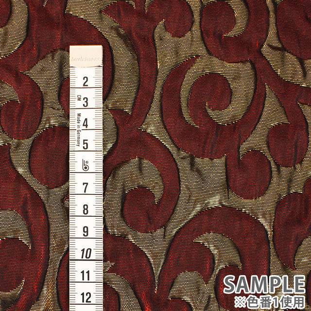 ジャガード生地 清家物語(165043) 1.赤 10Aa05_