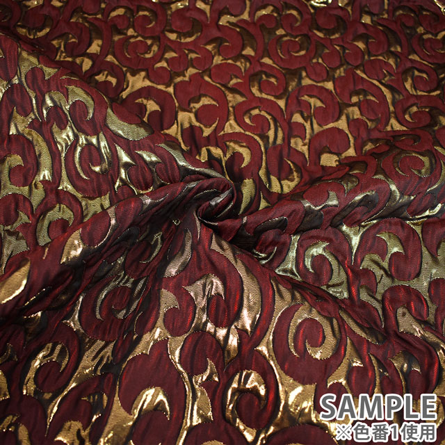 ジャガード生地 清家物語(165043) 1.赤 10Aa05_