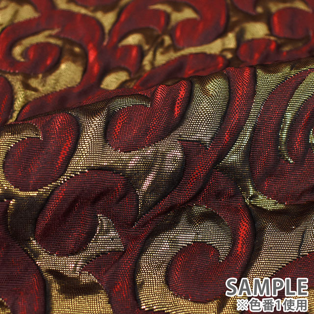 ジャガード生地 清家物語(165043) 1.赤 10Aa05_