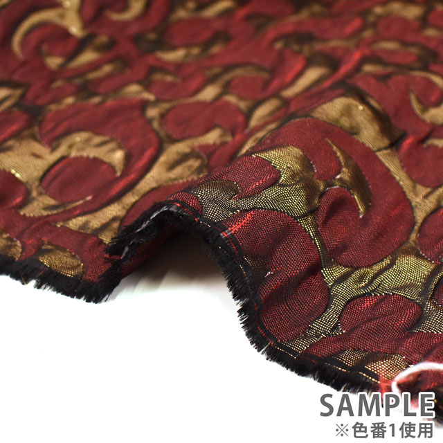 ジャガード生地 清家物語(165043) 1.赤 10Aa05_