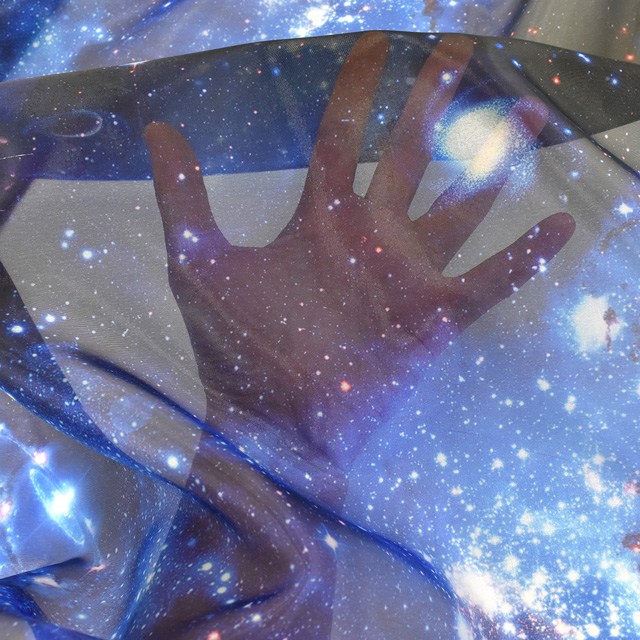 生地 スペースオーガンジー(170419) 1.ブルー系 10Bg10_