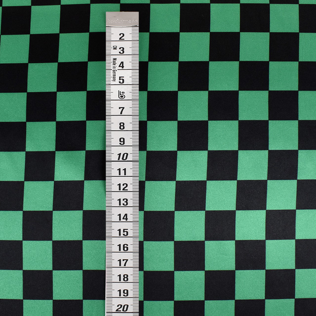 生地 和風サテンプリント(170600) 1.市松 小 10Ae08_