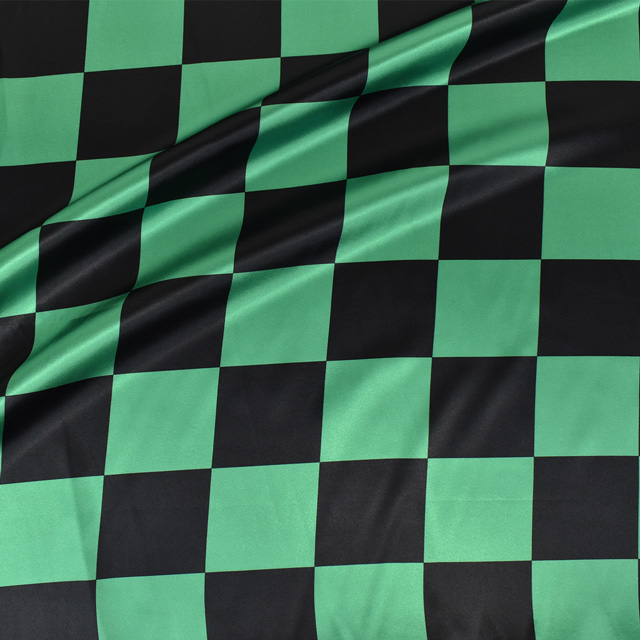 生地 和風サテンプリント（170600） 2.市松 大 99Zz99_