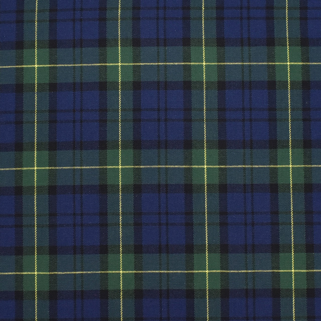 生地 テッキングタータン（18-0611） 5.紺×イエロー系 09Bk22_