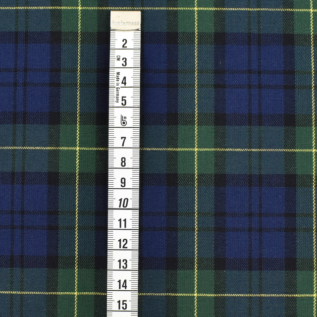 生地 テッキングタータン(18-0611) 5.紺×イエロー系 09Bk22_