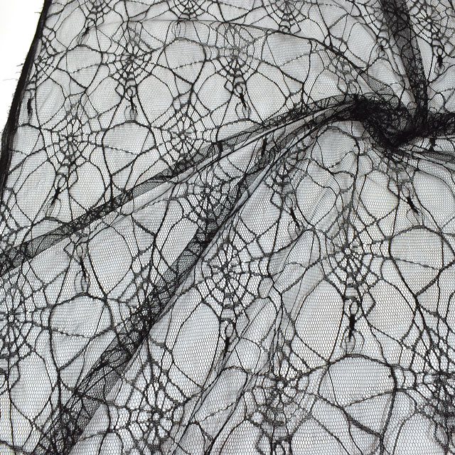 生地 スパイダーネット(190063) 2.黒 10Aa01_