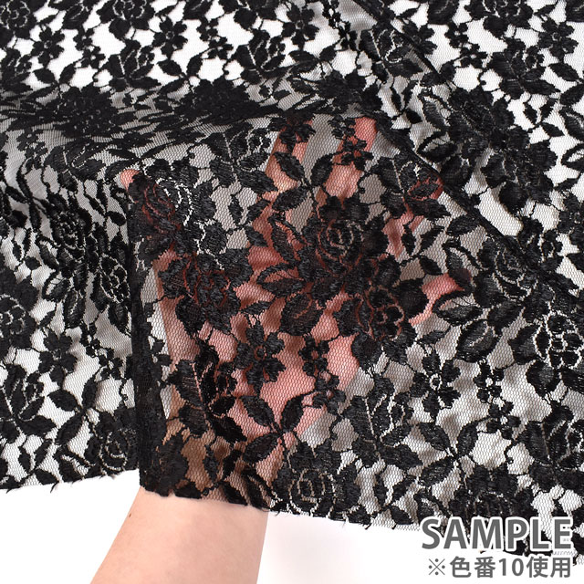生地 ラッカバンレース(194146) 13.ショッキングピンク 10Ac04_
