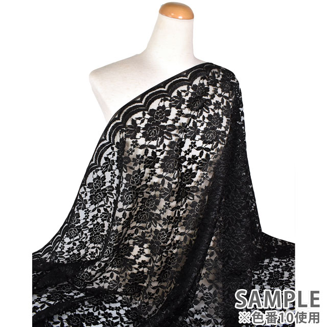 生地 ラッカバンレース(194146) 13.ショッキングピンク 10Ac04_