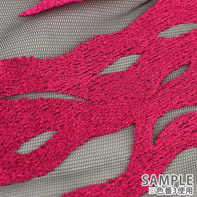 生地 ファイヤーレース (194308) 2.赤×黄×黒地 10Ac04_