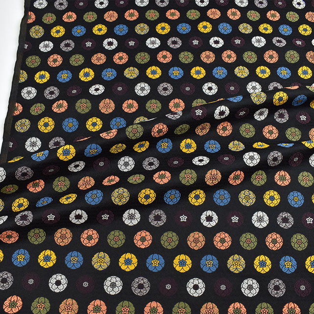 金襴生地 琳派名物裂 華雅(2-10692-2) 黒 09Bh18_