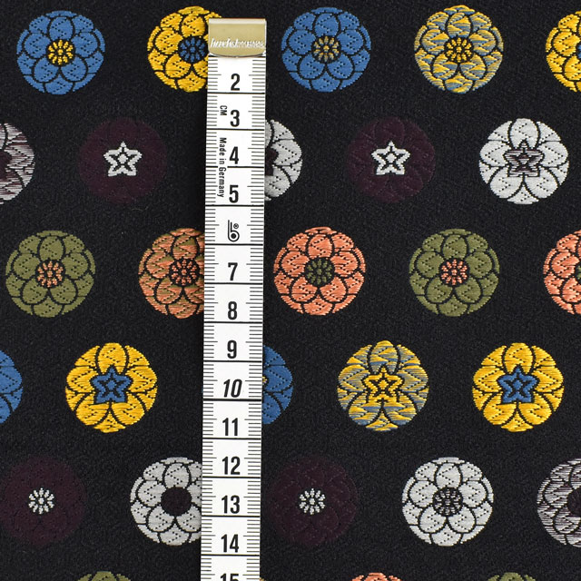 金襴生地 琳派名物裂 華雅(2-10692-2) 黒 09Bh18_