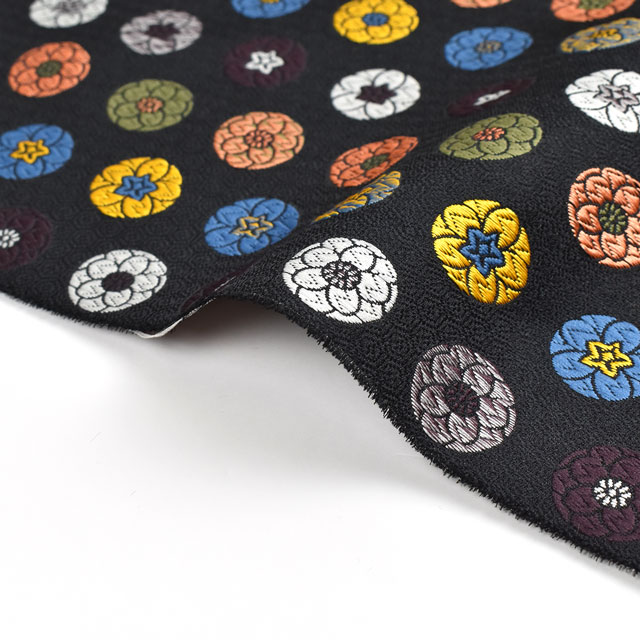 金襴生地 琳派名物裂 華雅(2-10692-2) 黒 09Bh18_