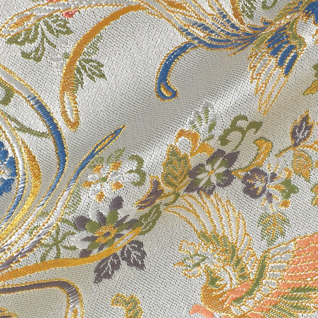 金襴生地 洛レイ胴入2号 鳳凰(1-9001) 白 09Bh18_
