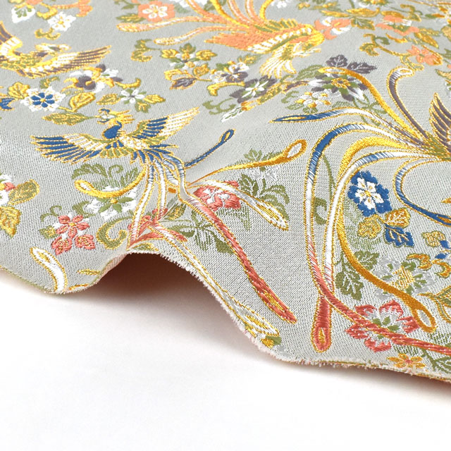 金襴生地 洛レイ胴入2号 鳳凰(1-9001) 白 09Bh18_