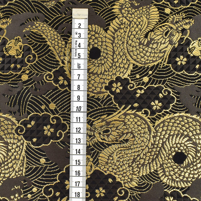 金襴生地 琳派名物裂二丁 龍(2-10926) 黒 09Bh18_