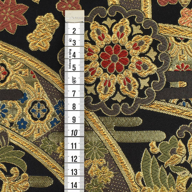 金襴生地 洛レイ四丁4号 万華鏡(2-8527-2) 黒 09Bh18_