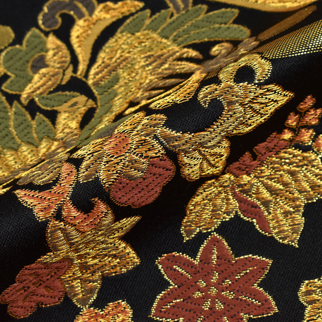 金襴生地 洛レイ四丁4号 万華鏡(2-8527-2) 黒 09Bh18_