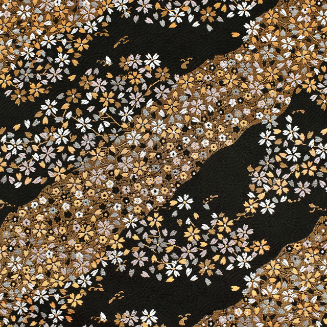 金襴生地 あすか胴入 桜(2-9852-K) 黒 09Bh18_
