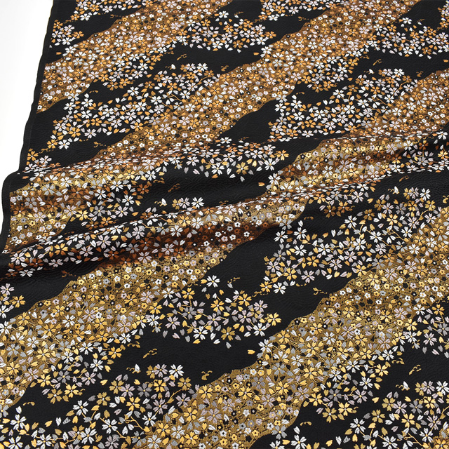 金襴生地 あすか胴入 桜(2-9852-K) 黒 09Bh18_