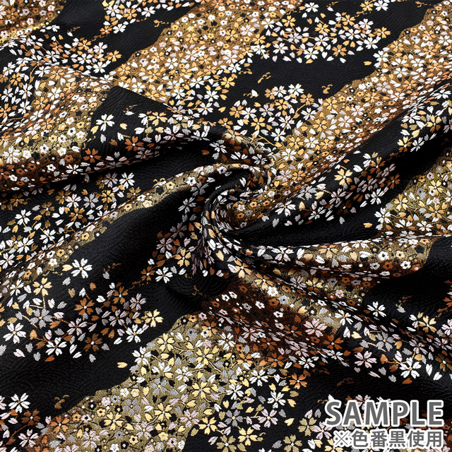 金襴生地 あすか胴入 桜(2-9852-K) 黒 09Bh18_