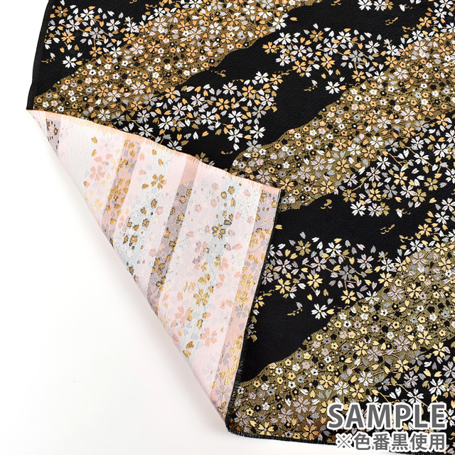 金襴生地 あすか胴入 桜(2-9852-K) 黒 09Bh18_