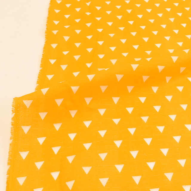 生地 和風ダブルガーゼプリント ウロコ模様(201025) 93.黄色 99Zz99_