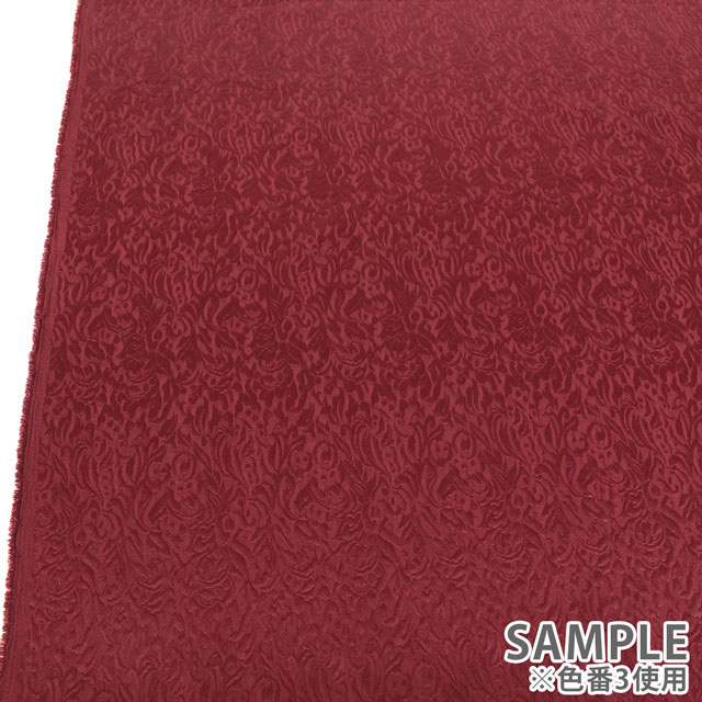 ジャガード生地 バッサーフクレJQ(203064) 3.エンジ 10Aa05_