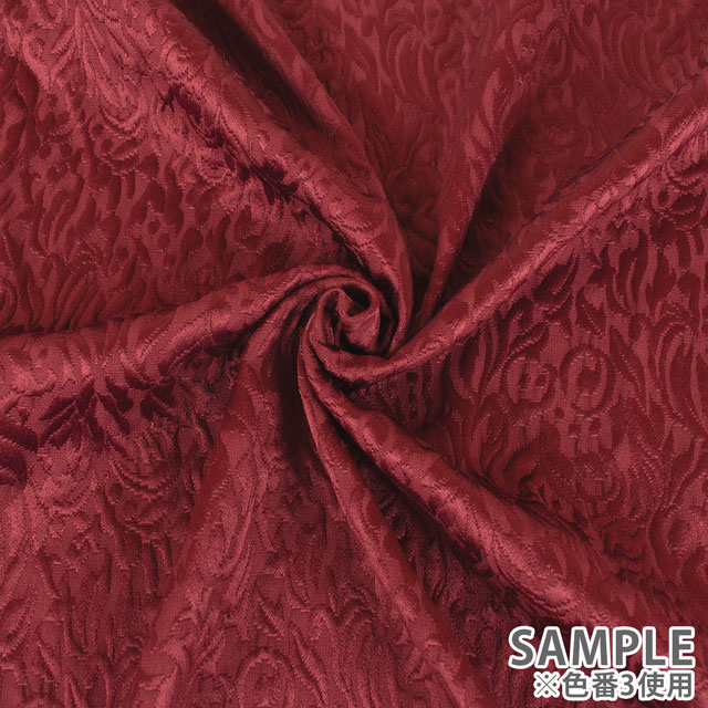 ジャガード生地 バッサーフクレJQ(203064) 3.エンジ 10Aa05_