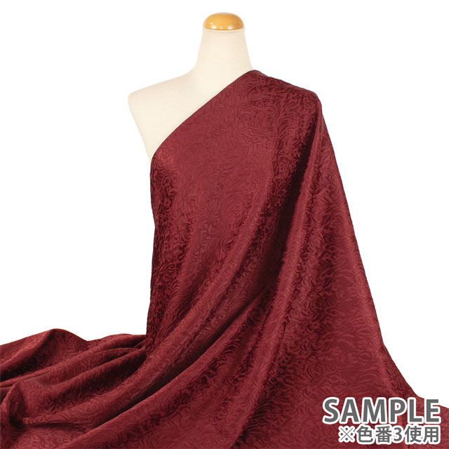 ジャガード生地 バッサーフクレJQ(203064) 3.エンジ 10Aa05_