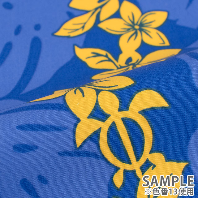 生地 T/Cブロード ハワイアンプリント ライン柄(205003) 11.フランボワーズ 09Aa01_