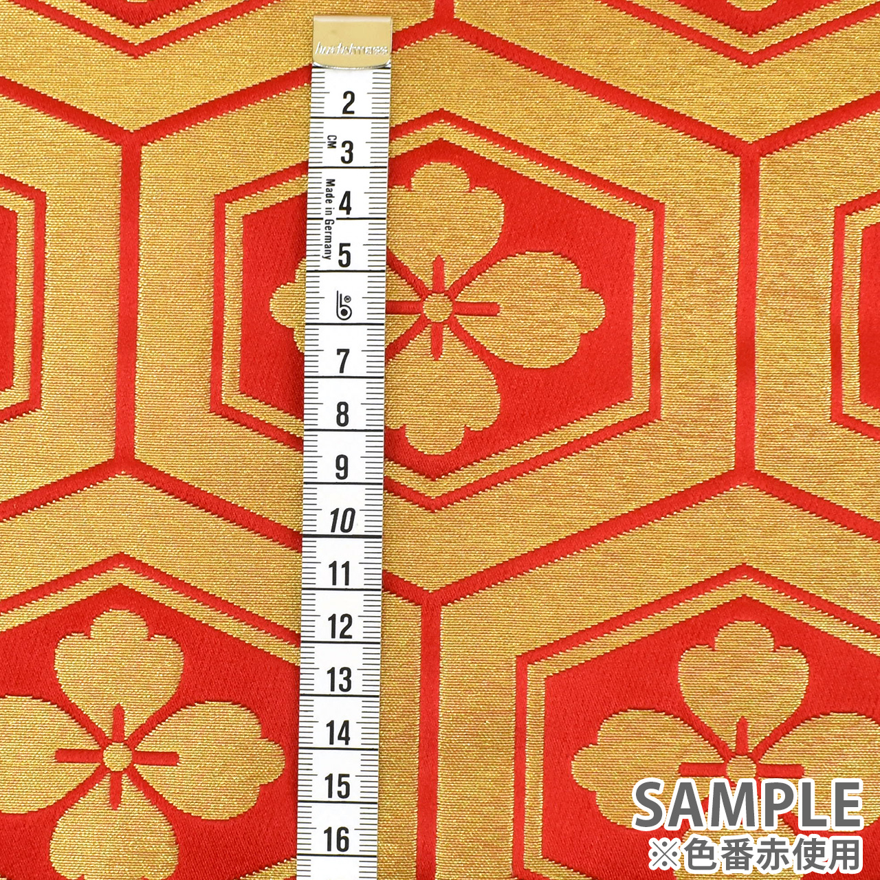 金襴生地 桂2号極上 亀甲花菱(043-2101) 緑 09Bh18_