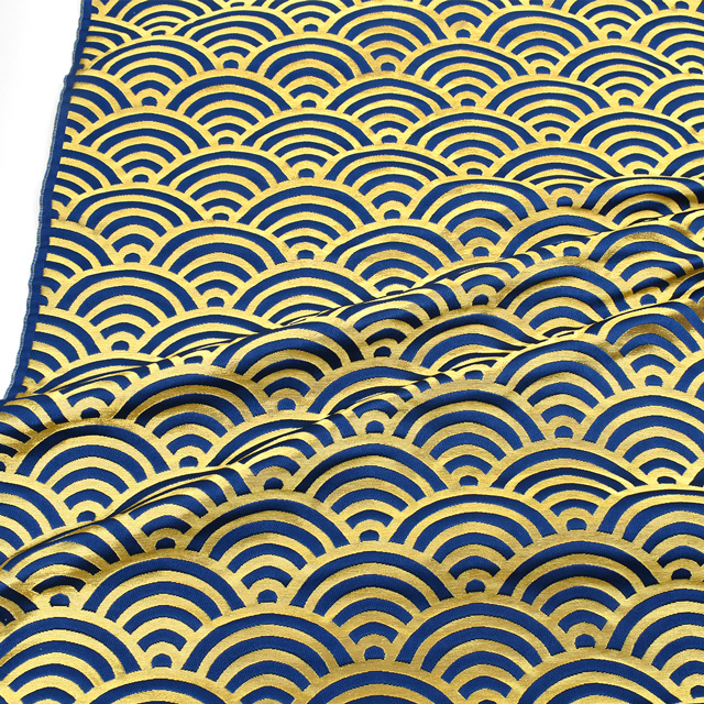 金襴生地 桂2号極上 青海波(253-2103) 青 09Bh18_