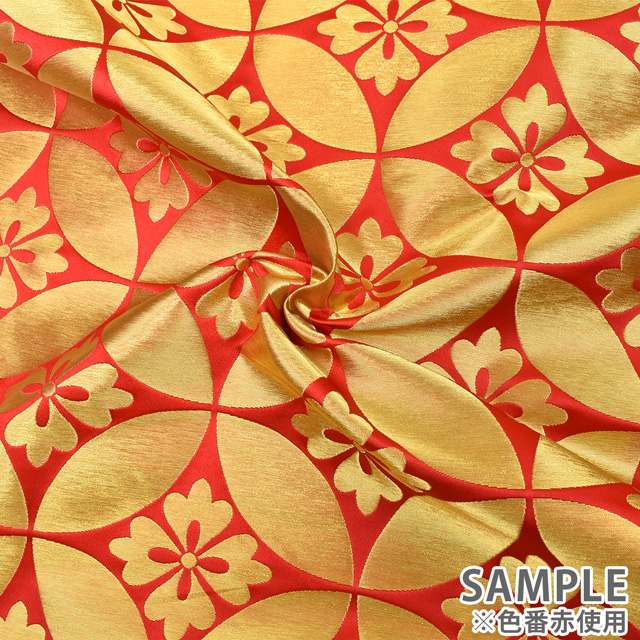 金襴生地 桂2号極上 花七宝(002-2110) 黒 09Bh18_