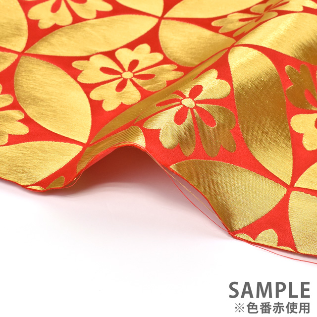 金襴生地 桂2号極上 花七宝(002-2110) 黒 09Bh18_