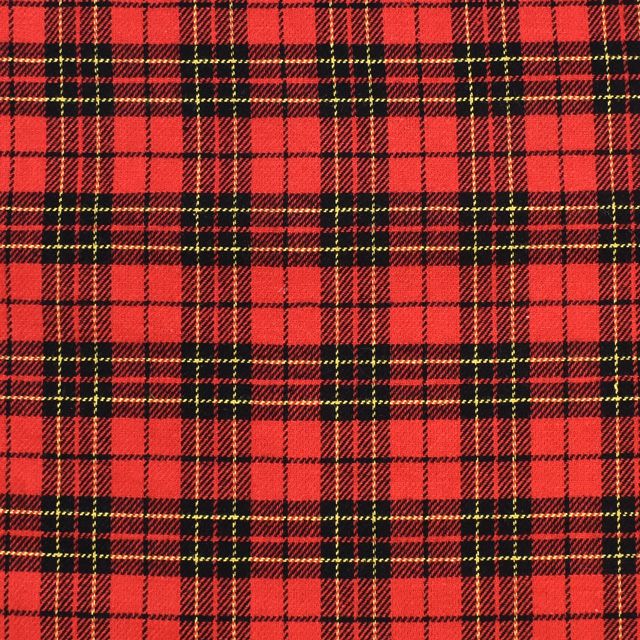 生地 ロイヤルタータン(215001) 2.赤地×ブラックイエロー 09Bk22_