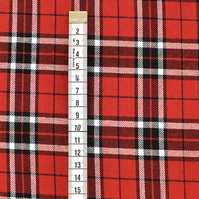 生地 ロイヤルタータン(215001) 4.赤地×ブラックホワイト系 09Bk22_