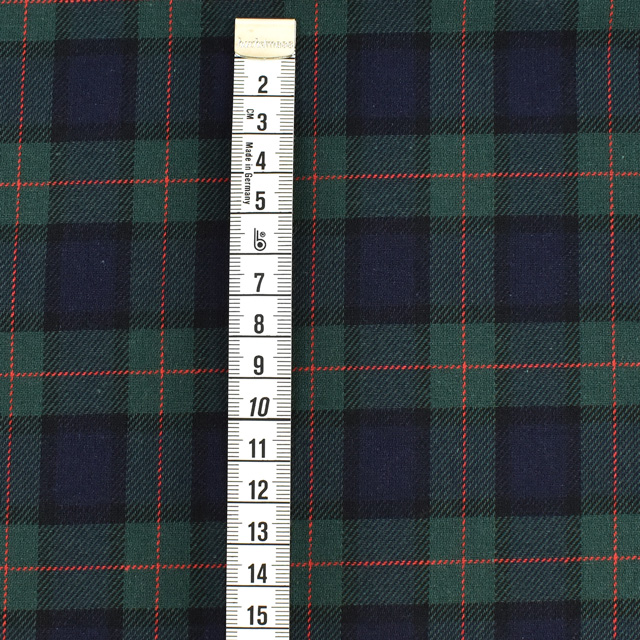 生地 ロイヤルタータン(215001) 9.グリーン×ネイビー赤ライン 09Bk22_
