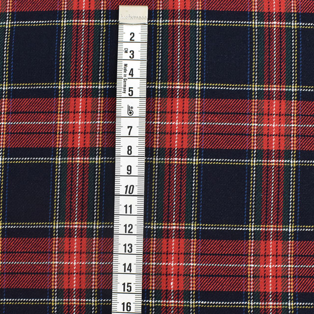 生地 ロイヤルタータン(215001) 11.赤地×ネイビー系 09Bk22_