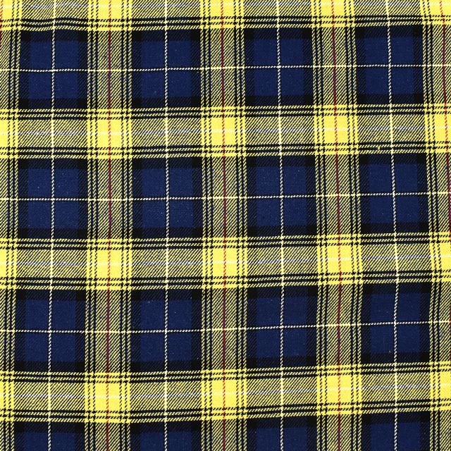 生地 ロイヤルタータン(215001) 16.イエロー×ネイビー 09Bk22_