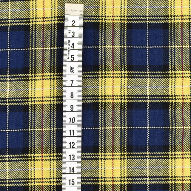 生地 ロイヤルタータン(215001) 16.イエロー×ネイビー 09Bk22_