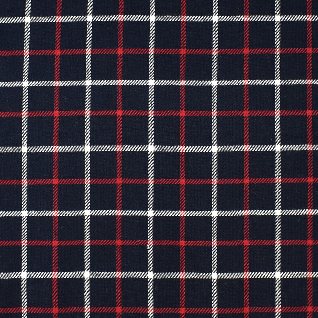 生地 ロイヤルタータン(215001) 18.ネイビー地×赤白 09Bk22_